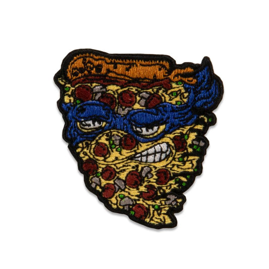 Vincent Gordon x Grassroots Pizza Blue Patch  - 2.5" tall - Embroidered - Iron-On Adhesive - Limited Edition of 100