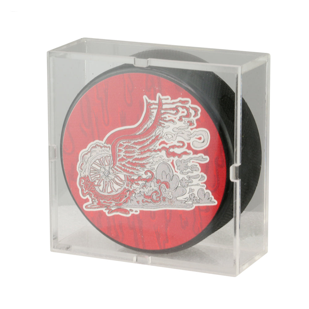 Vincent Gordon x Grassroots Dejoint Hockey Puck  - Regulation Size, - Double-Sided Artwork, - Clear Display Case, - Limited Edition of 75.