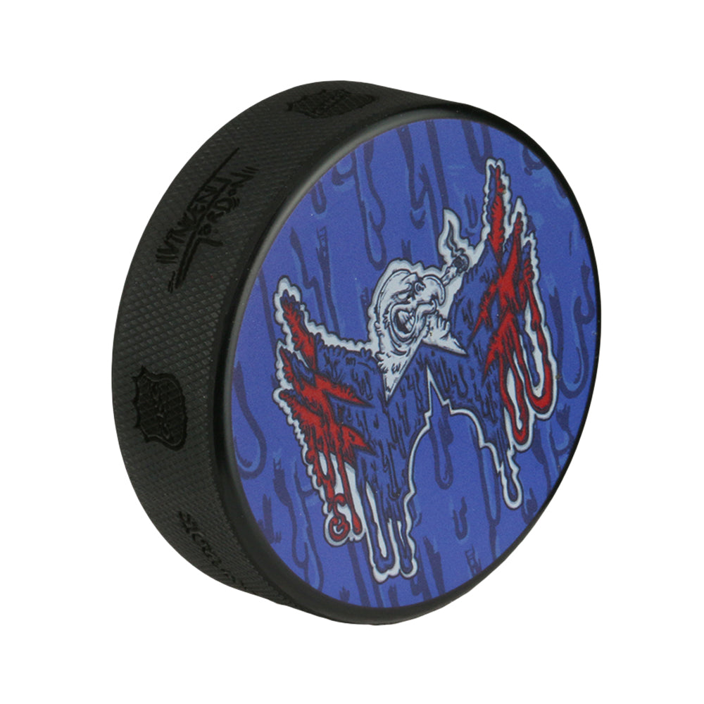 Vincent Gordon x Grassroots Hashington Hockey Puck - Regulation Size, - Double-Sided Artwork, - Clear Display Case, - Limited Edition of 75.