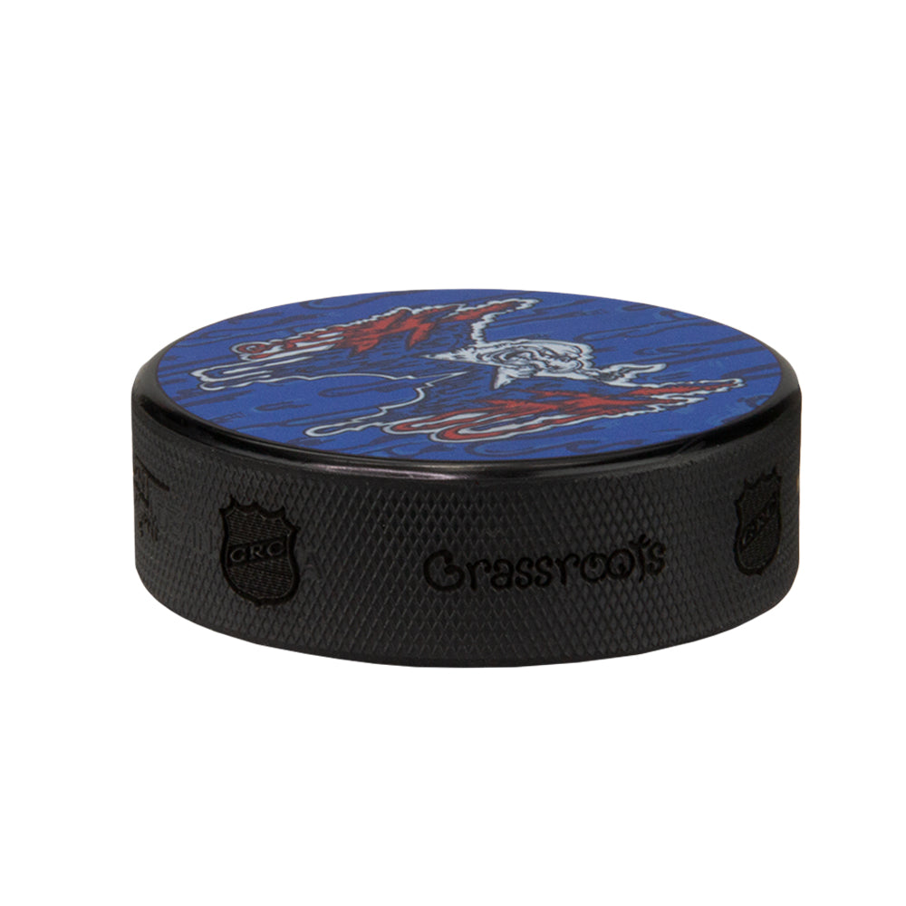 Vincent Gordon x Grassroots Hashington Hockey Puck - Regulation Size, - Double-Sided Artwork, - Clear Display Case, - Limited Edition of 75.