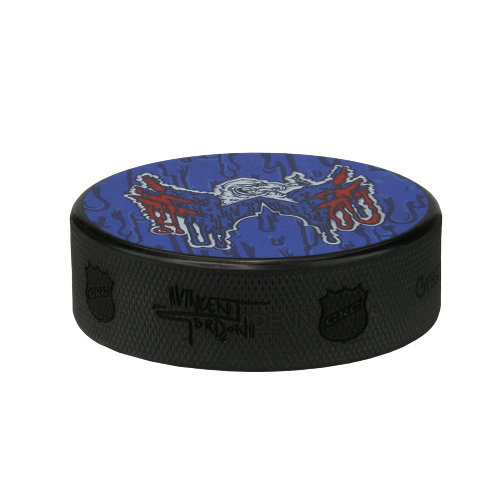 Vincent Gordon x Grassroots Hashington Hockey Puck - Regulation Size, - Double-Sided Artwork, - Clear Display Case, - Limited Edition of 75.