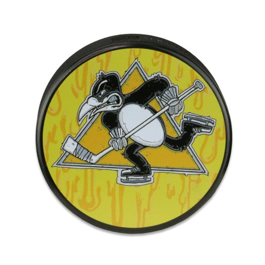 Vincent Gordon x Grassroots Littsburgh Hockey Puck  - Regulation Size - Double-Sided Artwork - Clear Display Case - Limited Edition of 75