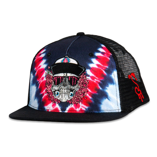 Aaron Brooks x Grassroots Eazy Bertha V Dye Mesh Snapback Hat  - Mesh Side / Rear Panels,  - Embroidered Artwork, - Sublimated Design,  - Limited Edition of 420.