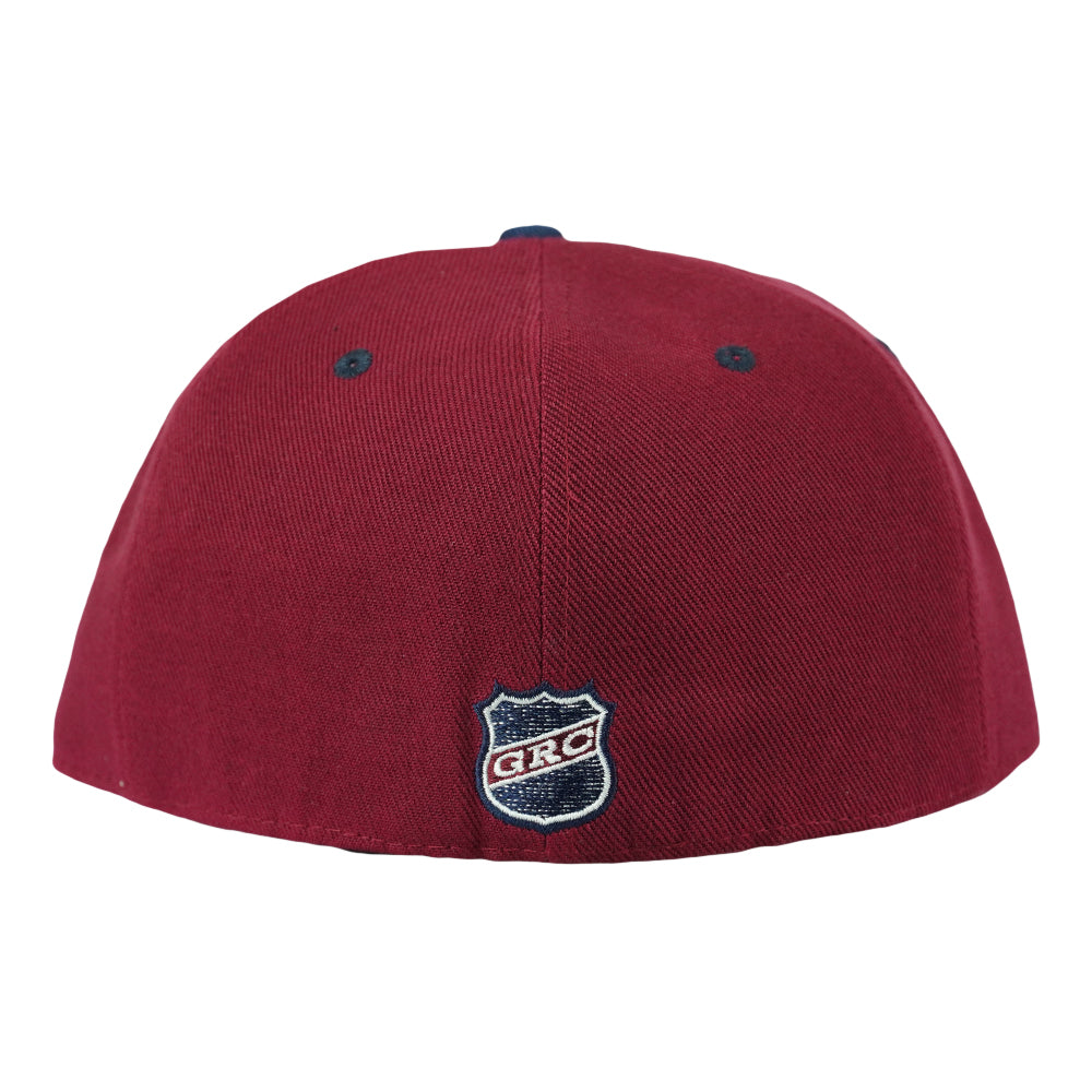 Vincent Gordon x Grassroots Cannarado Maroon Fitted Hat - Embroidered Artwork - Square Brim - Satin Lining - Stash Pocket - Limited Edition of 210