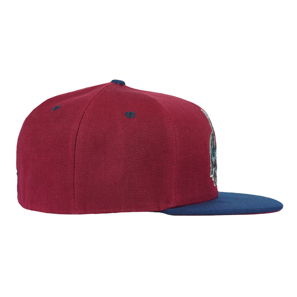 Vincent Gordon x Grassroots Cannarado Maroon Fitted Hat - Embroidered Artwork - Square Brim - Satin Lining - Stash Pocket - Limited Edition of 210