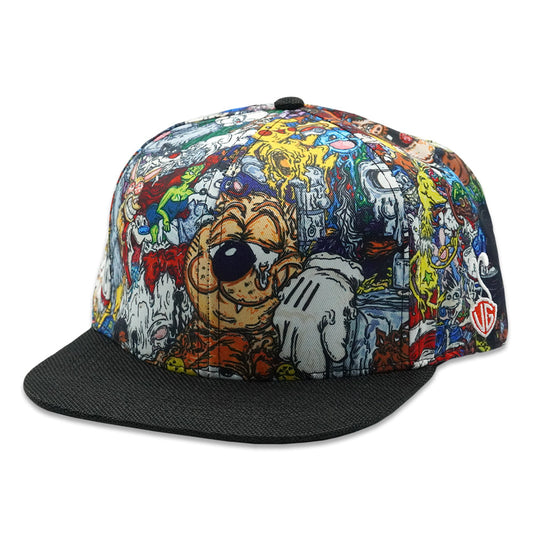 Vincent Gordon Cartoon Gumbo Fitted Hat - Sublimation Printing - Pearl Hemp Square Brim - Satin Lining - Stash Pocket - Fitted Closure - Limited Edition of 300