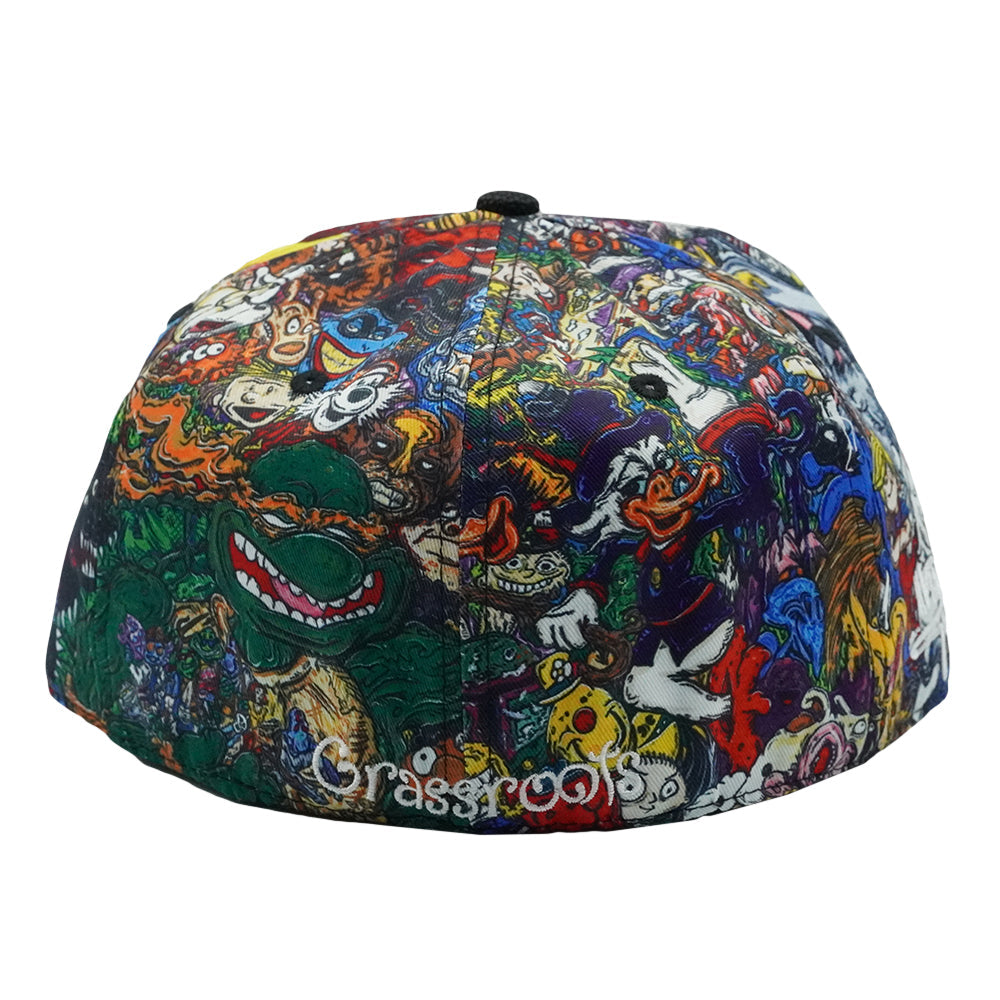 Vincent Gordon Cartoon Gumbo Fitted Hat - Sublimation Printing - Pearl Hemp Square Brim - Satin Lining - Stash Pocket - Fitted Closure - Limited Edition of 300