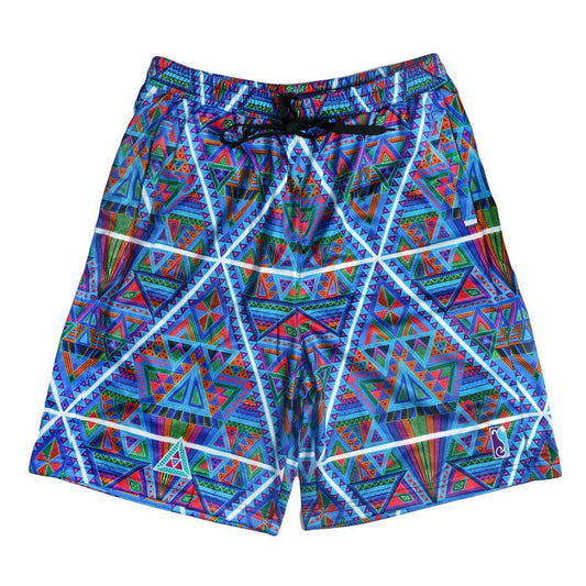 Chris Dyer x Grassroots DMT Triangles Blue Mesh Shorts  - Sublimation Printing - Limited Edition of 200