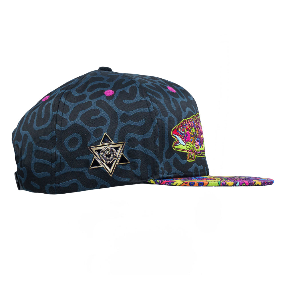Android Jones x Grassroots Kilgore Trout Coral Black Snapback Hat