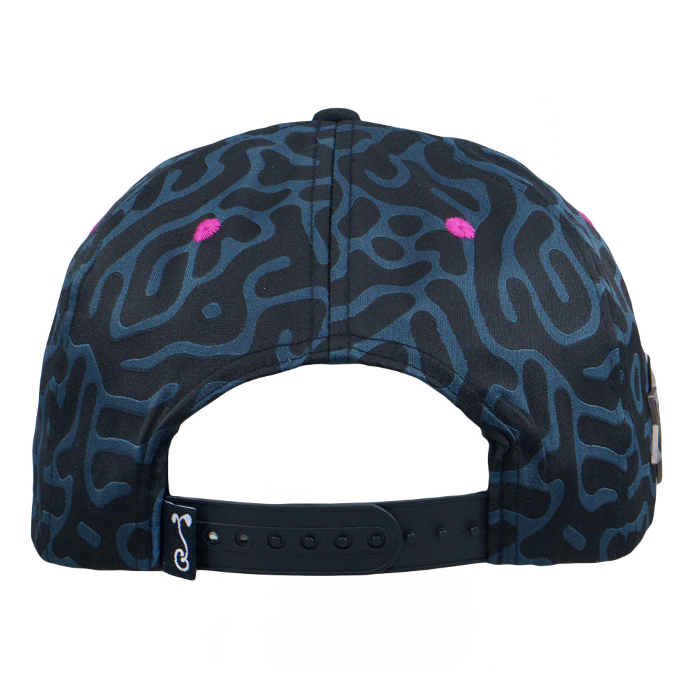 Android Jones x Grassroots Kilgore Trout Coral Black Snapback Hat