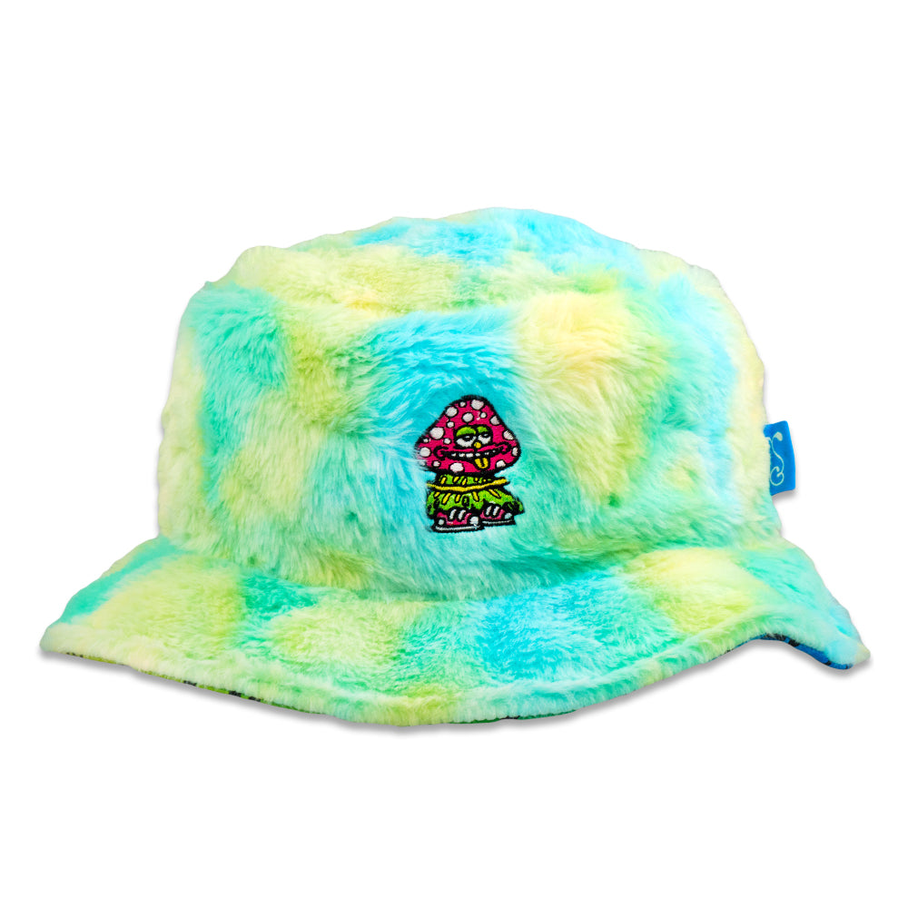 Killer Acid x Grassroots Mushroom Furry Reversible Bucket Hat