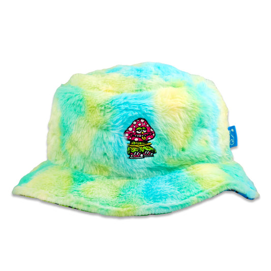 Killer Acid x Grassroots Mushroom Furry Reversible Bucket Hat