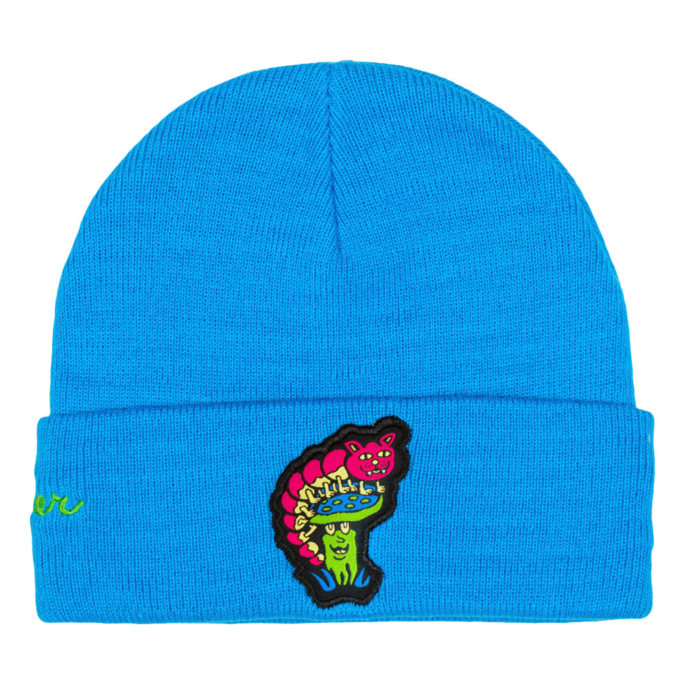Killer Acid x Grassroots Mushroom Blue Cuff Beanie