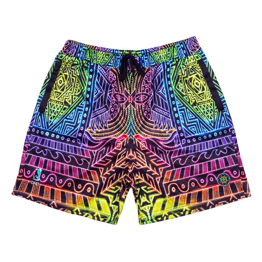 Chris Dyer x Grassroots Heavens Door Rainbow Mesh Shorts