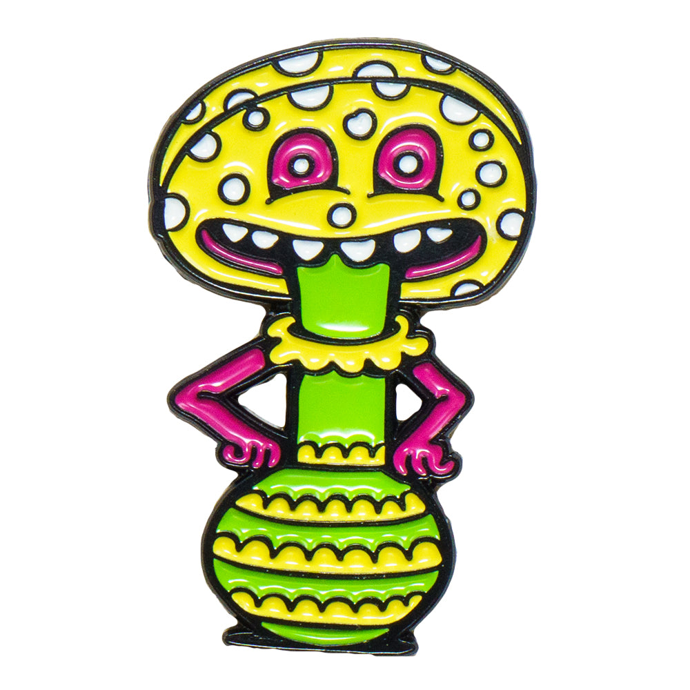 Killer Acid x Grassroots Mushroom Yellow Bong Pin