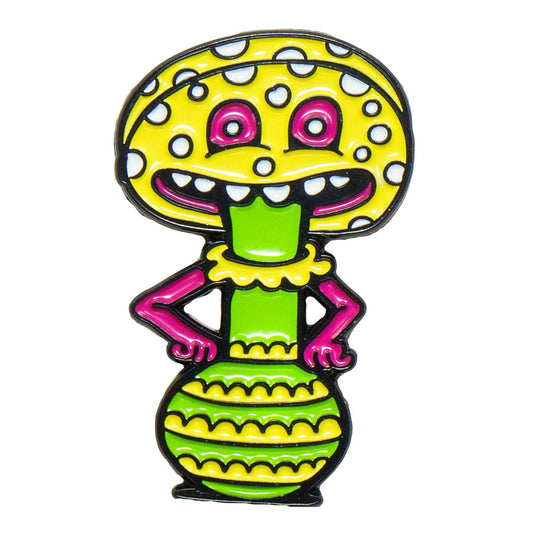 Killer Acid x Grassroots Mushroom Yellow Bong Pin
