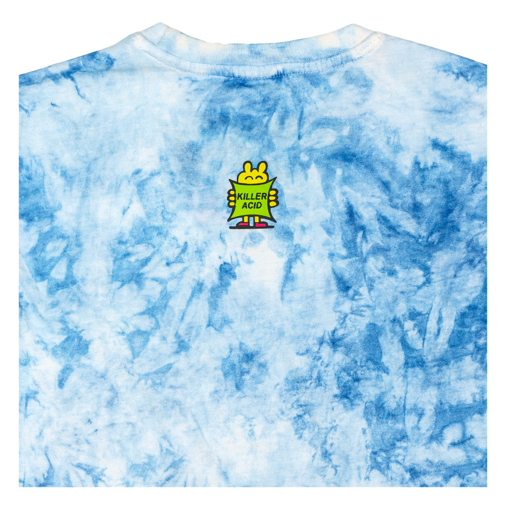 Killer Acid x Grassroots Mushroom Blue Tie Dye T Shirt