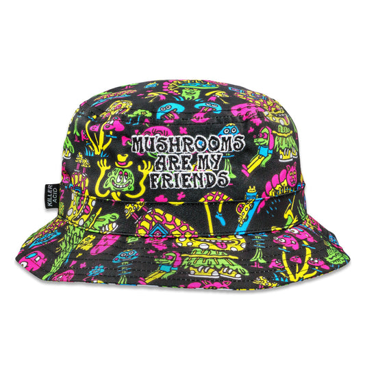 Killer Acid x Grassroots Mushroom Friends Reversible Bucket Hat