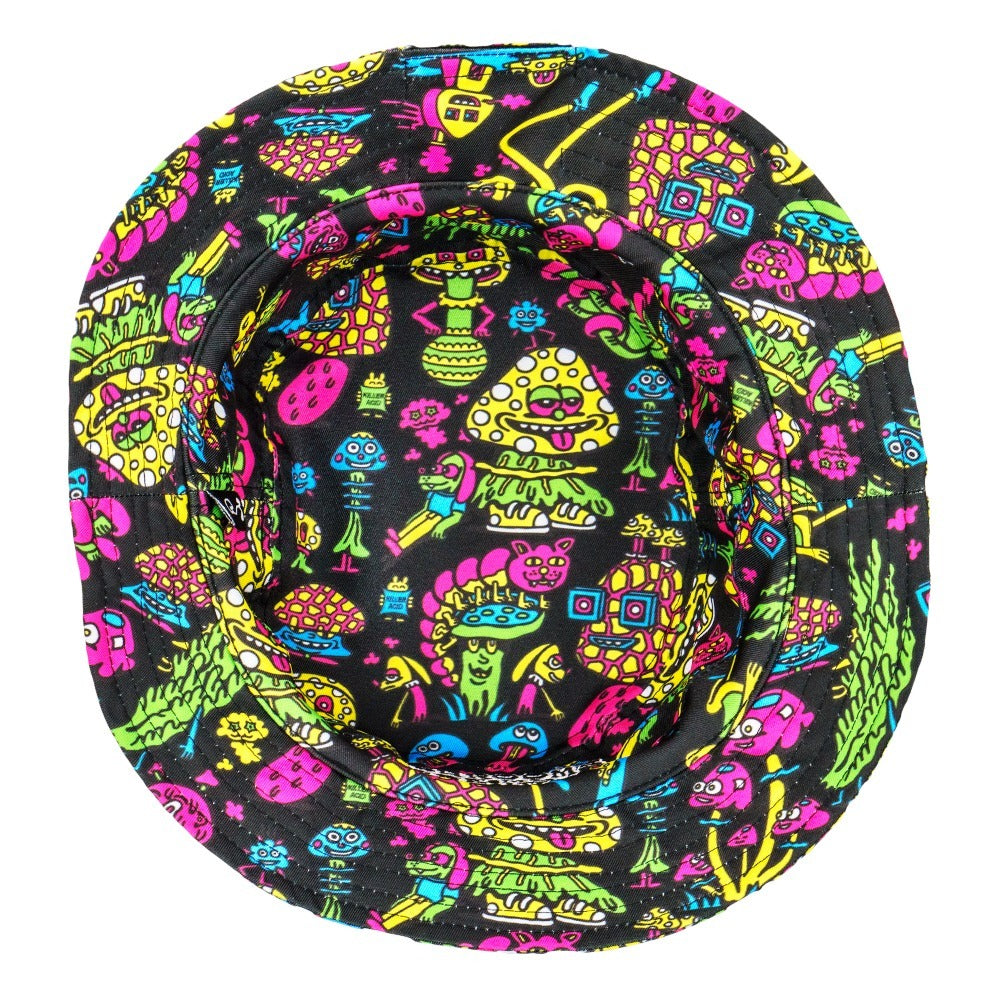 Killer Acid x Grassroots Mushroom Friends Reversible Bucket Hat