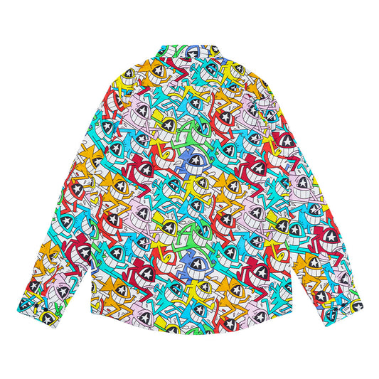 El Pez x Grassroots Smile Long Sleeve Button Up Shirt