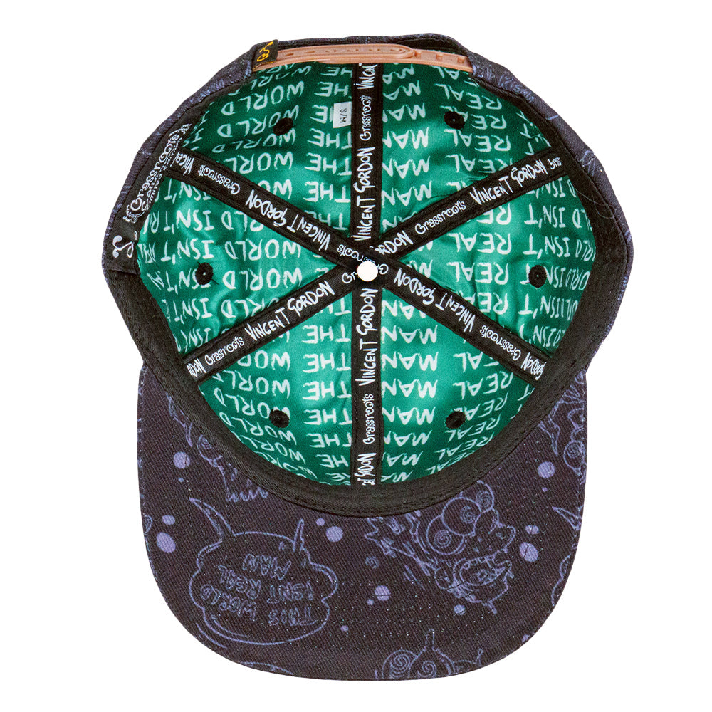 Vincent Gordon x Wookerson x Grassroots Bart Black Snapback Hat
