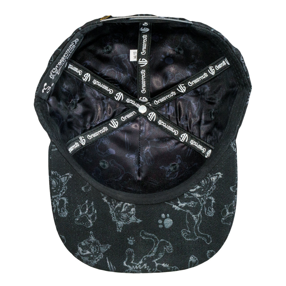 Vincent Gordon x Grassroots Dead Cats Black Kids Snapback Hat