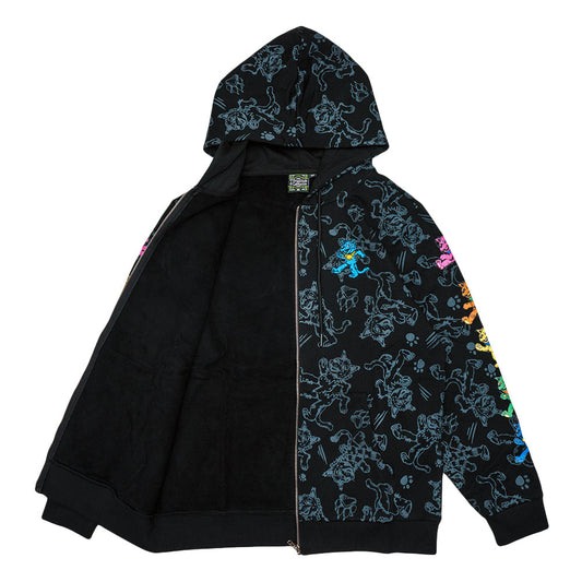 Vincent Gordon x Grassroots Dead Cats Black Zip Up Hoodie