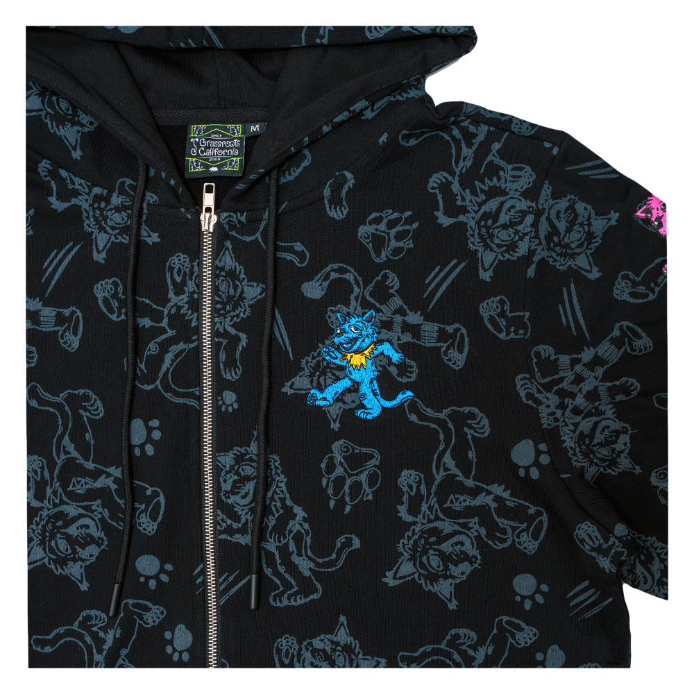 Vincent Gordon x Grassroots Dead Cats Black Zip Up Hoodie