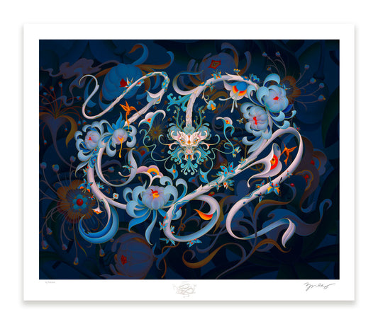 James Jean Year of the Dragon, 2024 Archival Print on Cotton Rag Paper Print:  24-1/4 x 20-1/4 in | Image and border: 22-1/16 x 17-5/8 in Edition of XXX  Hand Signed + Numbered by the artist.