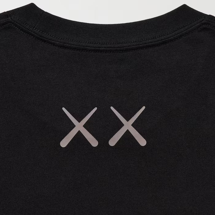 KAWS x UNIQLO Short Sleeve Tee Shirt - Black Body: 100% Cotton Unisex Crew neck and long sleeve