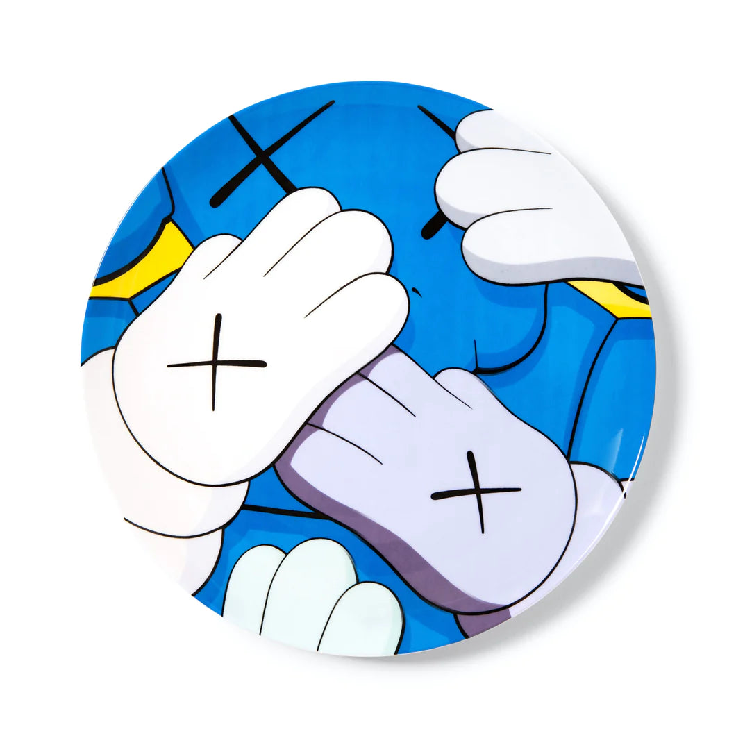 KAWS x Artist Plate Project URGE, 2020 Fine Bone China Plate 11.5 x 11.5 in Edition of 250  Printed signature and edition details on verso. Accompanied by custom artist box with printed signature. Dishwasher and microwave safe. Produced by Prospect.