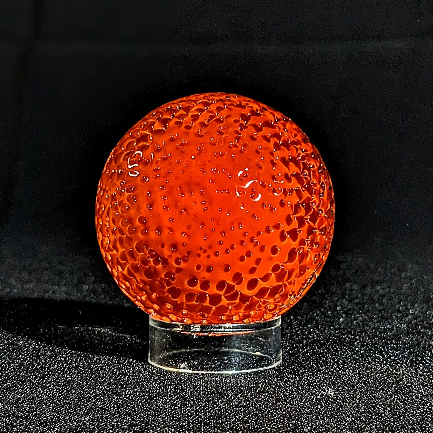 Sam Lyons Glass Borosilicate Half Fruit Slice Citrus Textured Orange Large Mib Marble 56mm