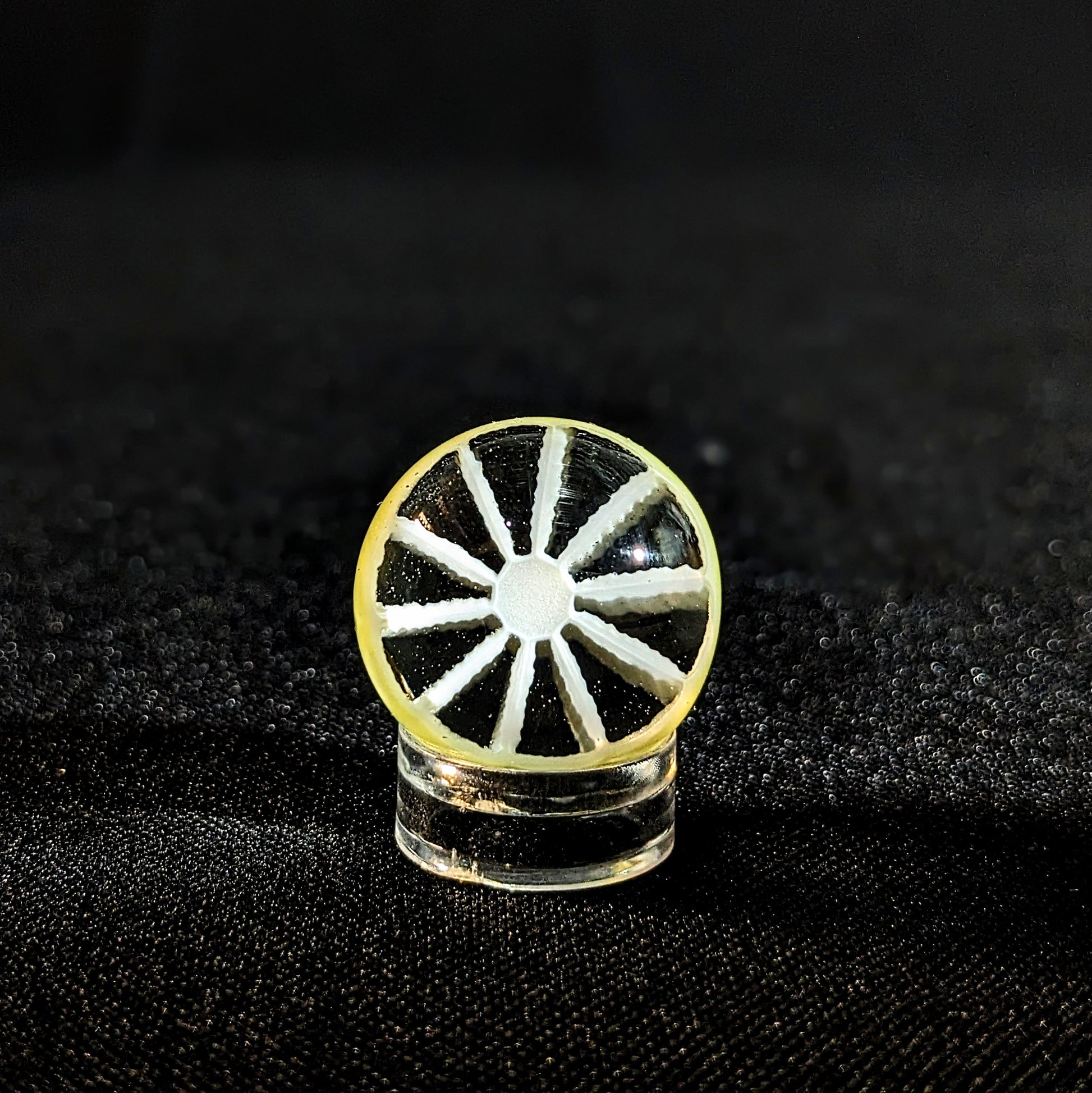 Sam Lyons Neutronium Slice, 2023 UV Reactive Borosilicate Glass Marble Set 21.5 mm