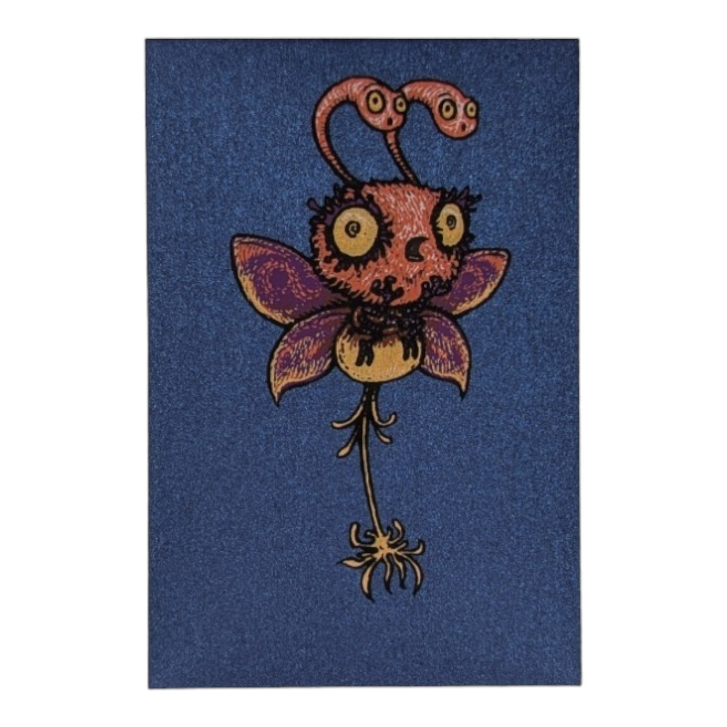 Marq Spusta Bumble Bee (Dark Blue Shimmer), 2013 Screen print  3 x 2 in  Plate signed