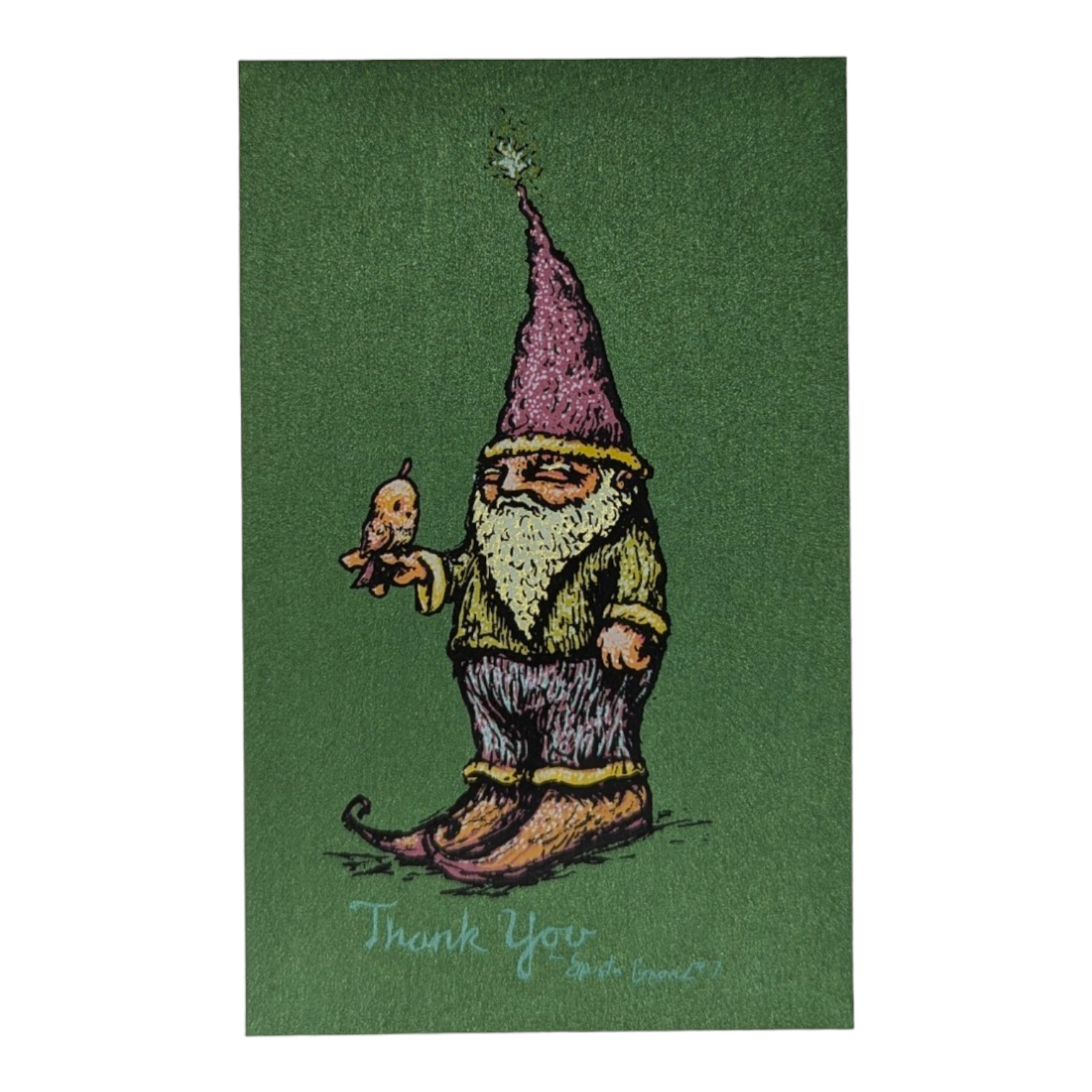 Marq Spusta Gnome #7 (Green), 2014 Screen print  5 x 3 in  Plate signed