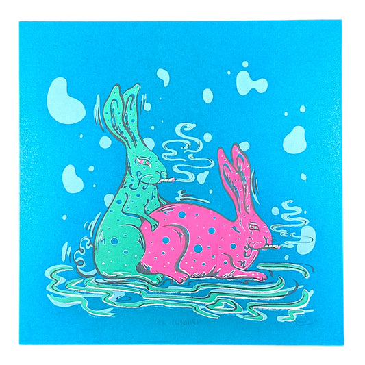 Chandler Condon "Fuck Bunnies (Blue Shimmer)" Print