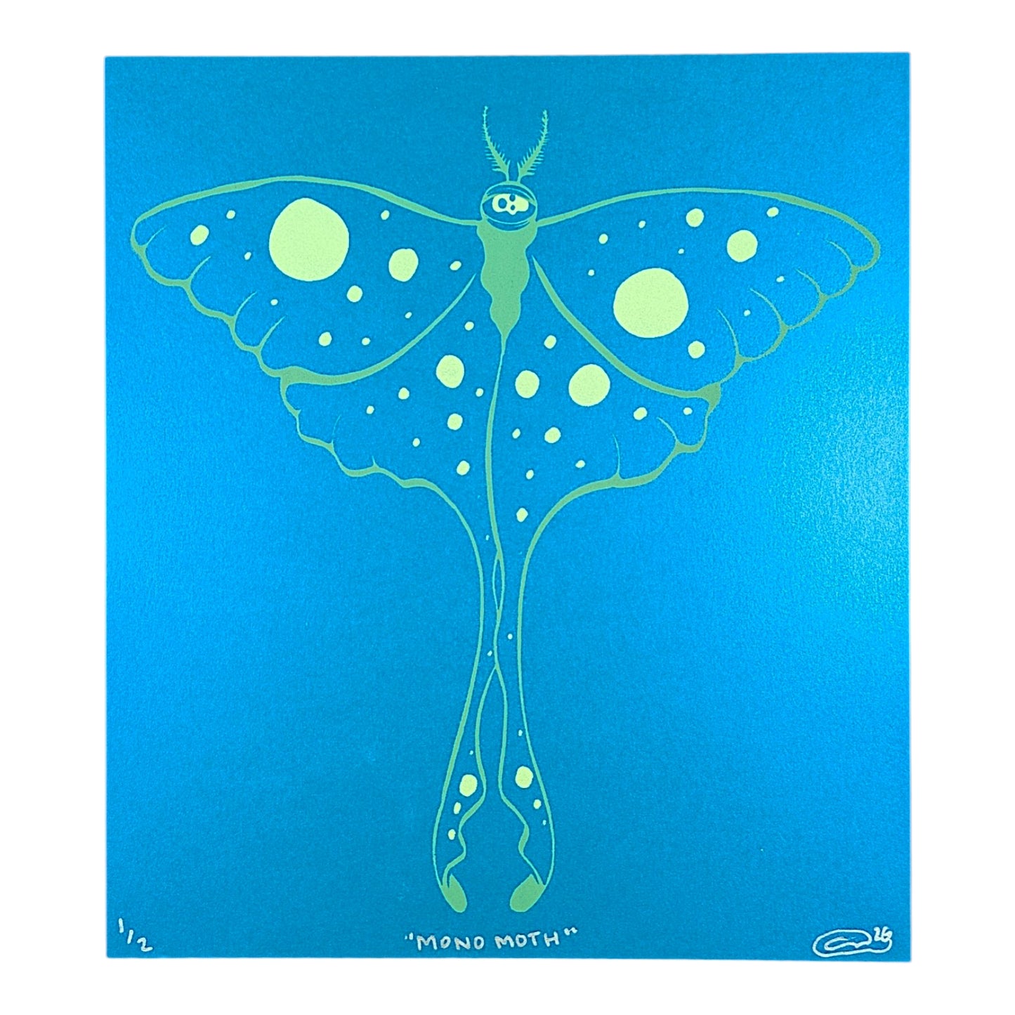 Chandler Condon "MonoMoth (Blue Shimmer)" Print