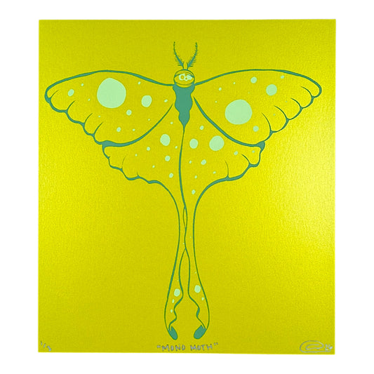 Chandler Condon "MonoMoth (Chartreuse Shimmer)" Print