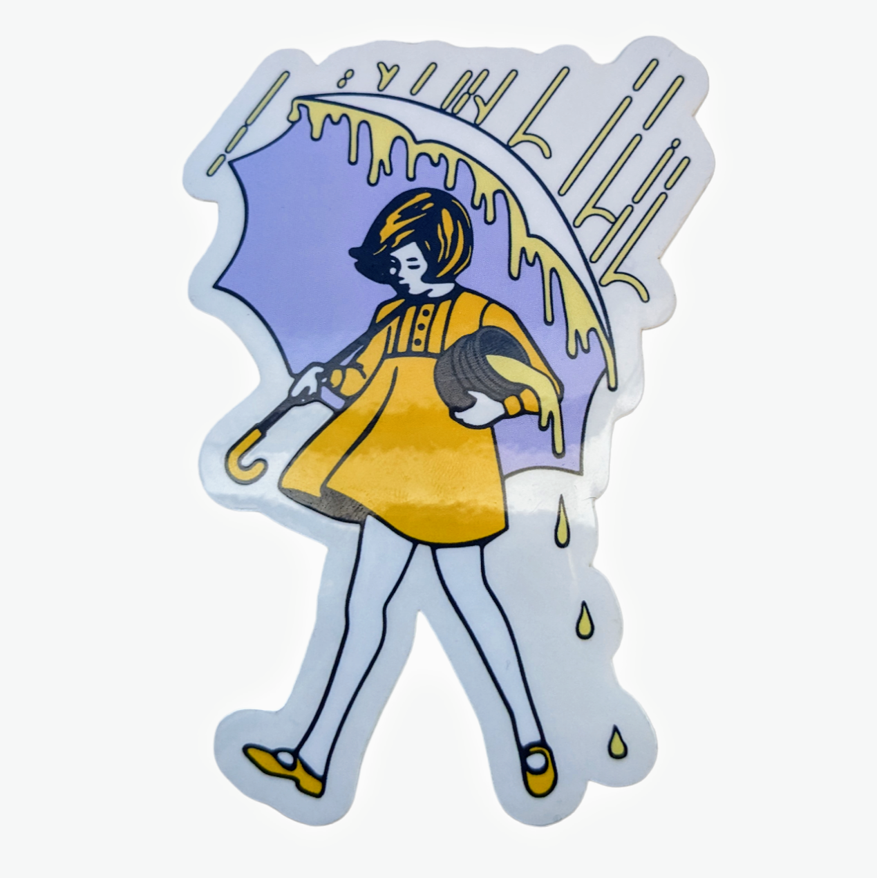 Slinger Rosin Girl Sticker  Includes (1) 4” vinyl die cut sticker with clear outline