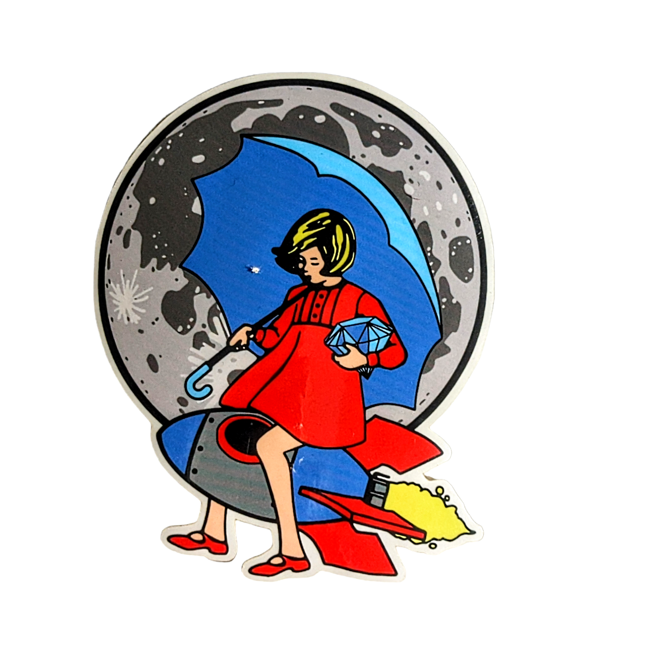 Marble Slinger Moon Girl Sticker