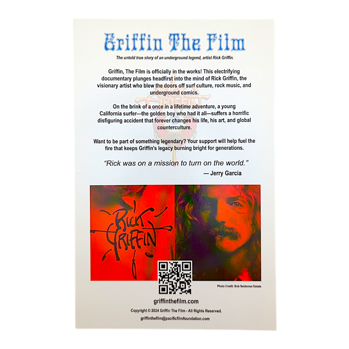 Griffin The Film Handbill by The Griffin Estate