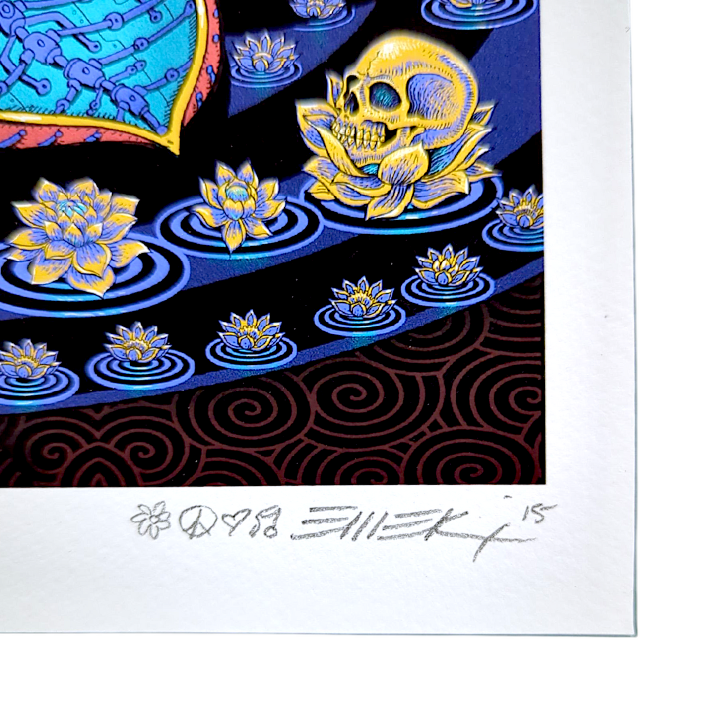 Emek
Lotus Baby, 2015
Gicleé Print on Archival Paper with Straight Cut Edges
8 x 10 in
Edition of 500

Hand Signed, Numbered + Dated by the artist. Featuring doodle and embossed signature.