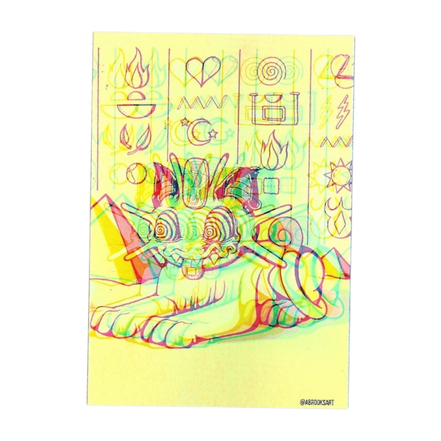 Aaron Brooks "Fluff-Meowth (Holographic)" Sticker