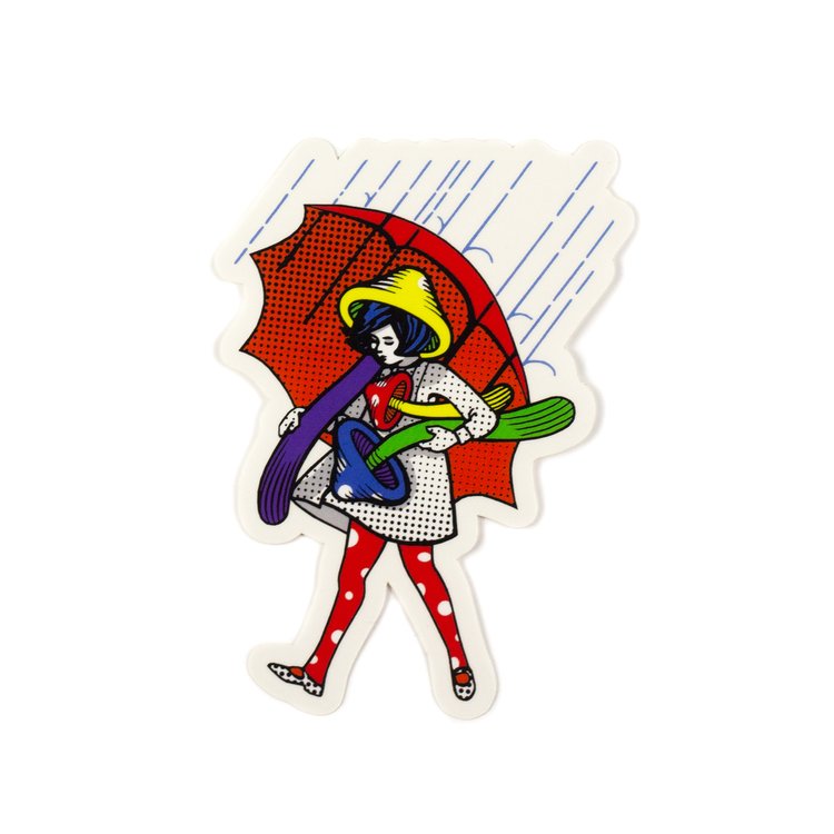 Slinger Neon Mushroom Girl Sticker