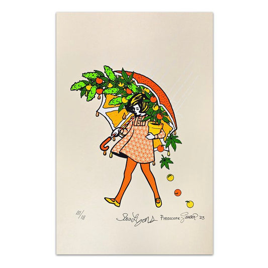 Slinger x Sam Lyons x Pyroscopic "Citrus Terp Girl" Print