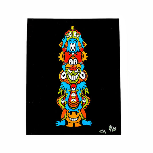 Trevy Metal Creature Totem 1, 2024 Print 8 × 10 in Edition of 10  Hand Signed + Numbered by the artist