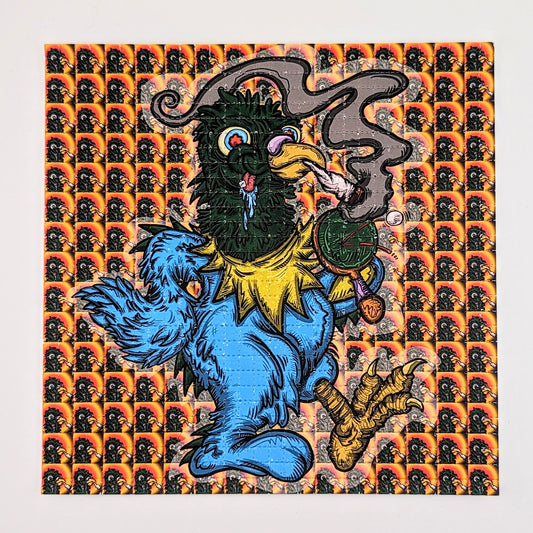 Vincent Gordon x Pindrenalin PPP Archival Pigment Print on Perforated Blotter Paper 7.75 x 7.75 in Edition of 150  Hand Signed + Numbered by the artists. Perforated and published by Zane Kesey in Pleasant Hill, OR.