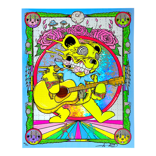 Aaron Brooks 
Billy Bear (Sheen Foil), 2025 
Archival pigment print on sheen foil paper 
16 x 20 in 
Edition of 50 

Hand Signed + Numbered by the artist. Printed in Colorado by CIK STUDIOS. 