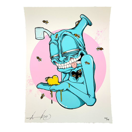 Aaron Brooks 
Consider Dabs (Pink), 2025
Archival Pigment Print on Cold Press cotton paper with hand deckled edges 
12 x 16 in
Edition of 75

Hand Signed + Numbered by the artist. Printed in Colorado by CIK STUDIOS.