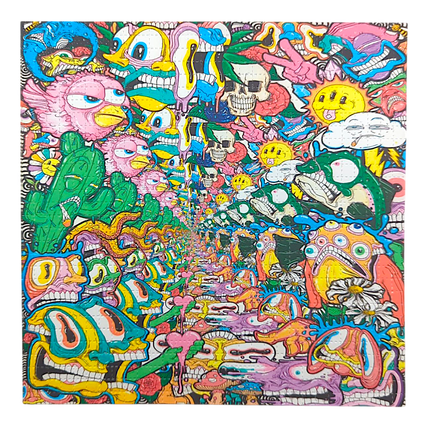 Aaron Brooks 
Experiment 419, 2025 
Archival Pigment Print on Perforated Blotter Paper 
7.5 x 7.5 in 
Edition of 200 

Hand signed + numbered by the artist. Perforated and published by Zane Kesey in Pleasant Hill, OR. 